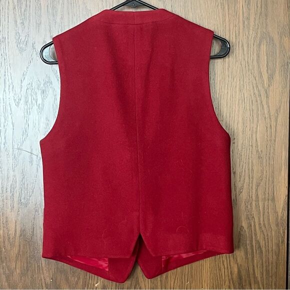 Ann Taylor Vintage Red Wool Vest - Picture 4 of 5